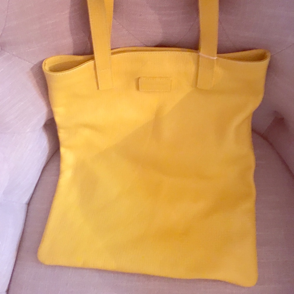 NWT Dolce & Gabanna Bright Yellow Leather Tote.